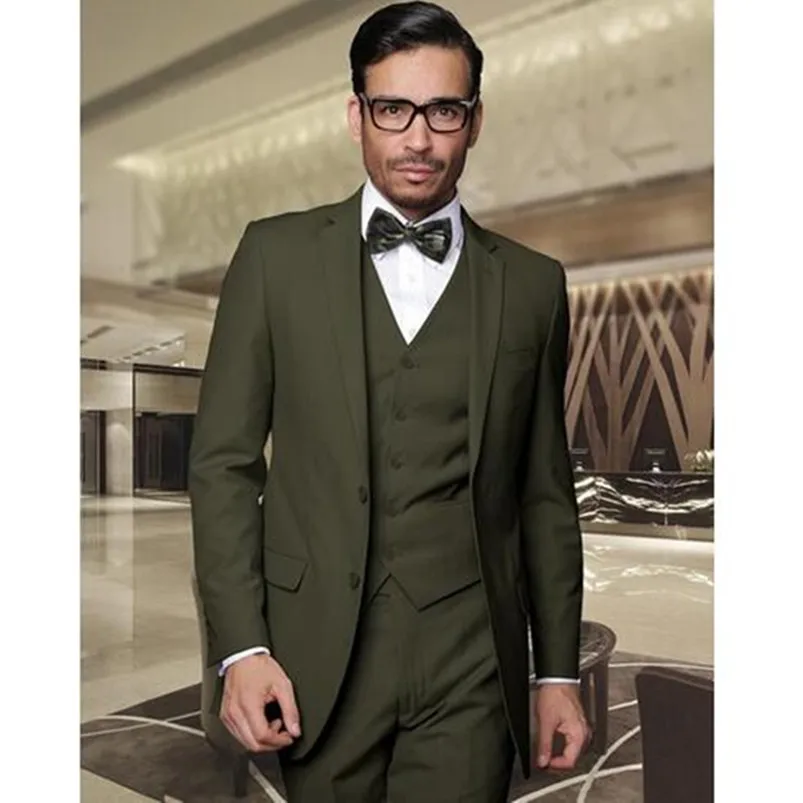 Army Green Groom Tuxedos Handsome Groomsmen Suits Men's Prom Cothing Business Suits Best Wedding Suit (Jacket+Pants+Vest)
Army Green Groom Tuxedos Handsome Groomsmen Suits Men's Prom Cothing Business Suits Best Wedding Suit (Jacket+Pants+Vest)