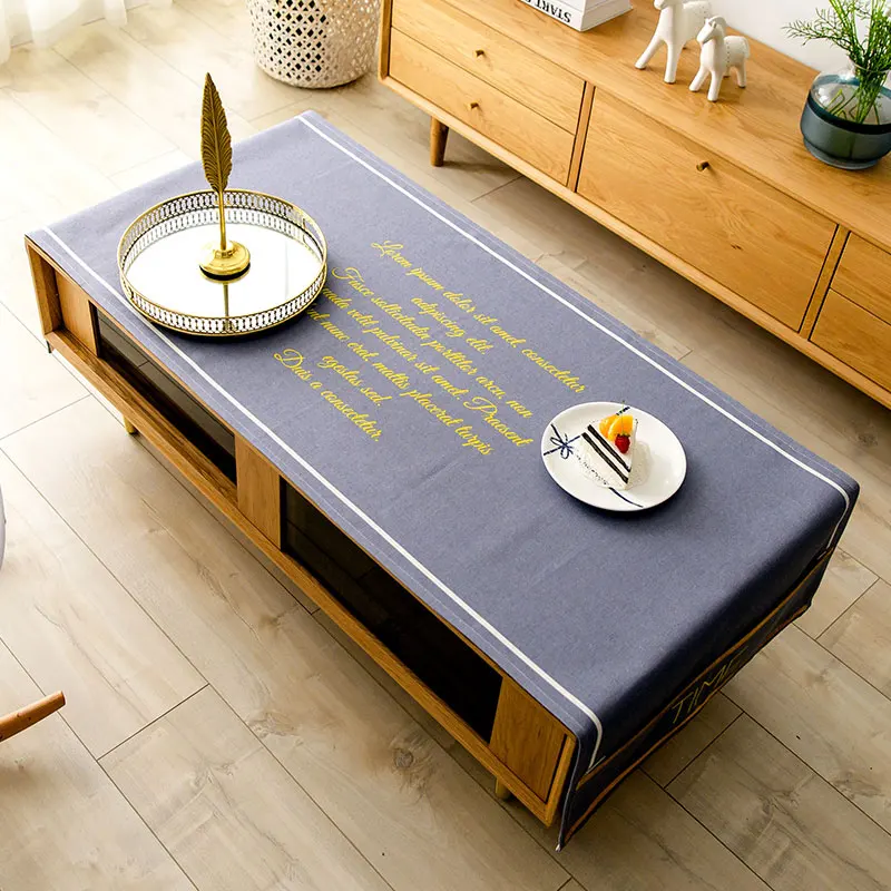 Nordic style cotton Rectangle tablecloth green/gray letters waterproof tablecloth Table flag Tea table cover
Nordic style cotton Rectangle tablecloth green/gray letters waterproof tablecloth Table flag Tea table cover