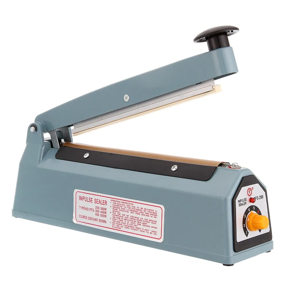 Good quality all-matel 220v 8" /200mm sealing length ,2mm wide sealing Heat Sealer Machine Heat Sealing hand Impulse Seale
Good quality all-matel 220v 8" /200mm sealing length ,2mm wide sealing Heat Sealer Machine Heat Sealing hand Impulse Seale