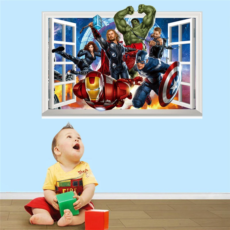 Cartoon The Avengers Wall Stickers for kids Room Children Boy Bedroom Wall Decals Window poster sticker Poster Gift Home Decor
Cartoon The Avengers Wall Stickers for kids Room Children Boy Bedroom Wall Decals Window poster sticker Poster Gift Home Decor