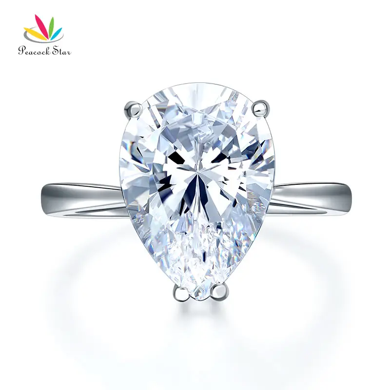 Peacock Star Solid 925 Sterling Silver Luxury Ring Solitaire Pear 5 Carat Wedding Engagement Party Pageant Jewelry CFR8306
Peacock Star Solid 925 Sterling Silver Luxury Ring Solitaire Pear 5 Carat Wedding Engagement Party Pageant Jewelry CFR8306