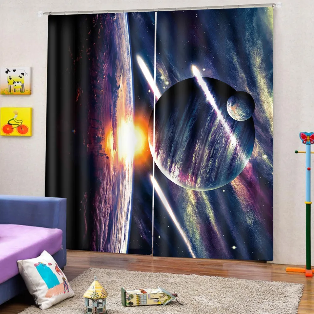 Printing curtains Custom Any size High Quality Curtains For Living room Bedroom Curtains Planet Stereoscopic 3D Curtain
Printing curtains Custom Any size High Quality Curtains For Living room Bedroom Curtains Planet Stereoscopic 3D Curtain