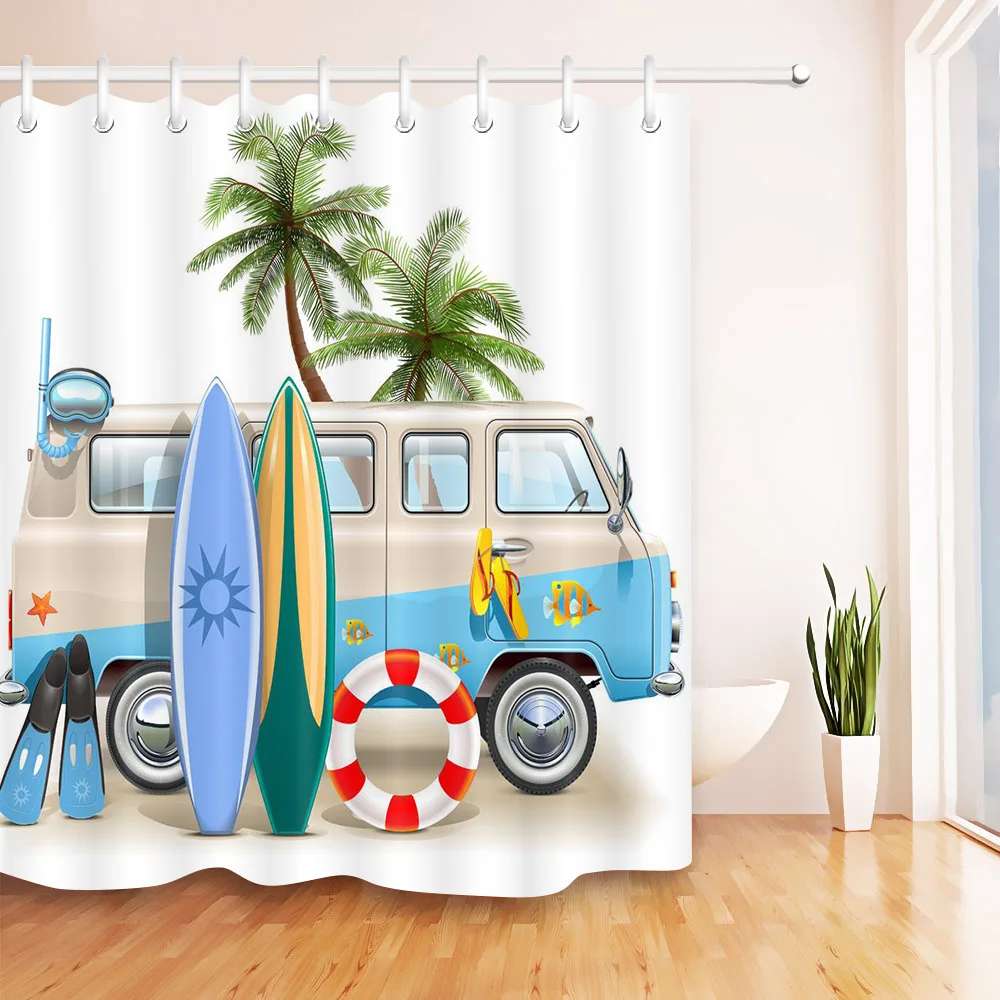 LB Car Travel Swim Ring Surfboard Camper White Shower Curtain And Mat Set Waterproof Polyester Bathroom Fabric For Bathtub Decor
LB Car Travel Swim Ring Surfboard Camper White Shower Curtain And Mat Set Waterproof Polyester Bathroom Fabric For Bathtub Decor
