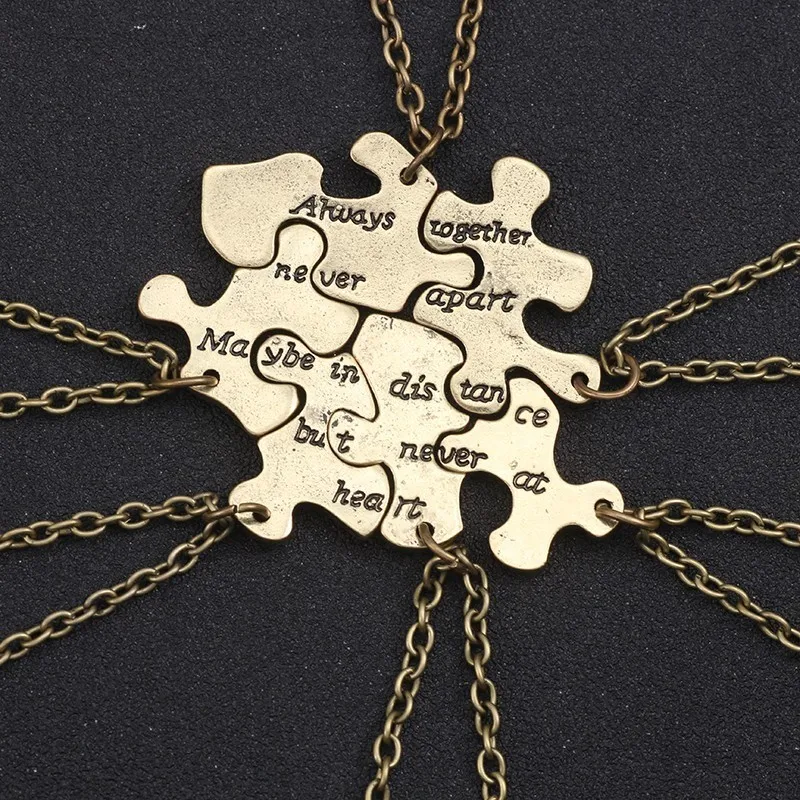 6 Piece Set / Best Friend Necklace For Women Fashion Bronze Irregular Geometric Pendant Men And Women Friendship Jewelry
6 Piece Set / Best Friend Necklace For Women Fashion Bronze Irregular Geometric Pendant Men And Women Friendship Jewelry