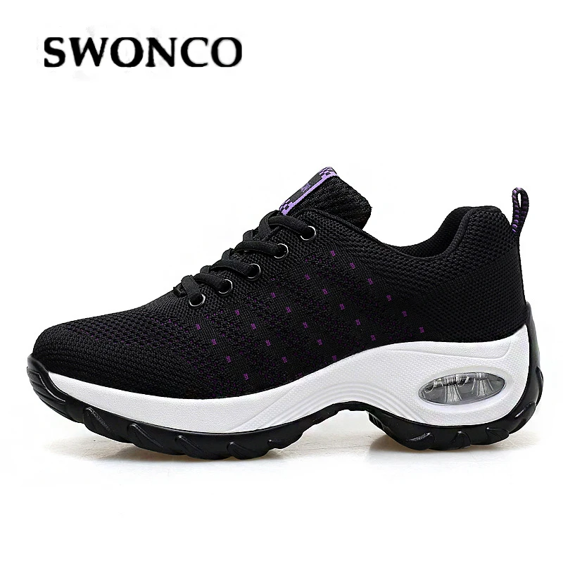 Женские кроссовки на платформе SWONCO, черные повседневные кроссовки на танкетке, кроссовки для похудения на осень/весну, 2019
Женские кроссовки на платформе SWONCO, черные повседневные кроссовки на танкетке, кроссовки для похудения на осень/весну, 2019