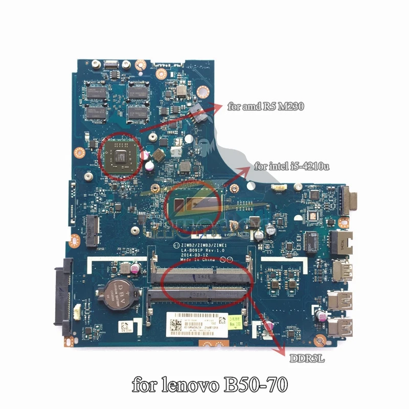 ZIWE1 ZIWB2 ZIWB3 LA-B091P для lenovo B50-70 материнская плата для ноутбука i5-4210U R5 M230 ddr3L
ZIWE1 ZIWB2 ZIWB3 LA-B091P для lenovo B50-70 материнская плата для ноутбука i5-4210U R5 M230 ddr3L