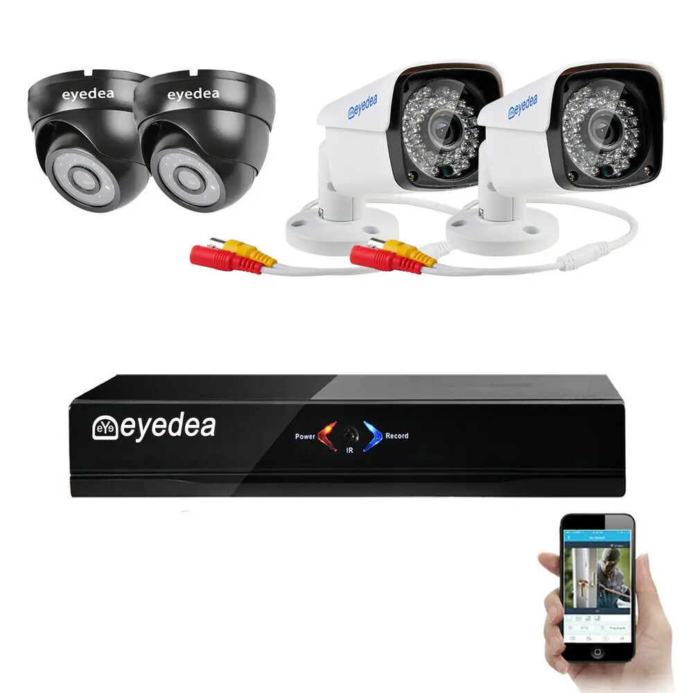 Eyedea камера система безопасности 4CH 1080P DVR НАБОРЫ CCTV 2.0MP защита от атмосферных