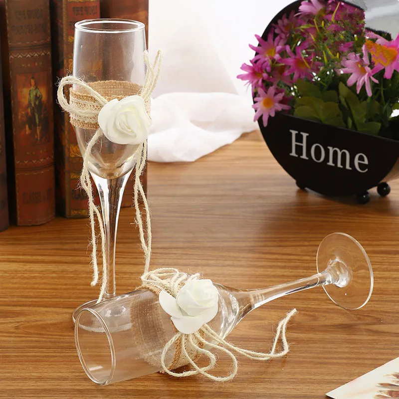 2pcs/lot jute wedding toasting glasses wedding champagne glasses gift for wedding party decoration
2pcs/lot jute wedding toasting glasses wedding champagne glasses gift for wedding party decoration