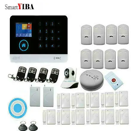 Smart YIBA IOS Android Touch Keyboad , Color WiFi GSM Wireiess Home Security Alarm System , Automatic Dial + Smoke Sensor
Smart YIBA IOS Android Touch Keyboad , Color WiFi GSM Wireiess Home Security Alarm System , Automatic Dial + Smoke Sensor