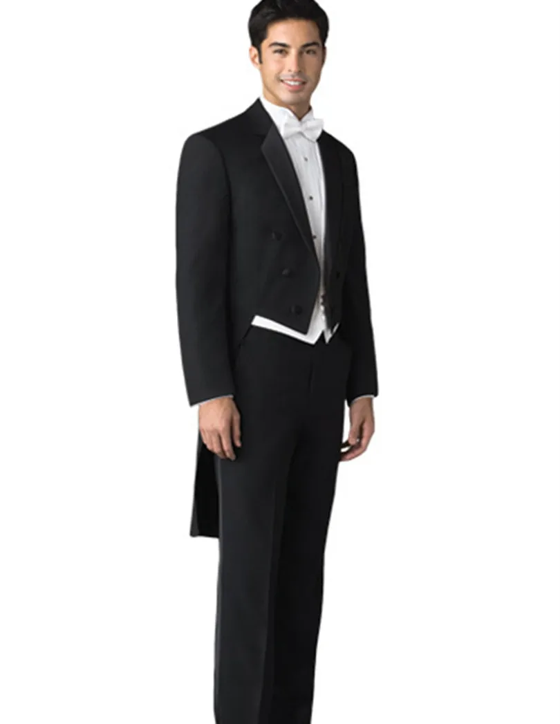 Wedding Suits Shiny Collar For Dinner Groom Tuxedo Long Tail Black 3 Piece Top Sell Free Shipping
Wedding Suits Shiny Collar For Dinner Groom Tuxedo Long Tail Black 3 Piece Top Sell Free Shipping