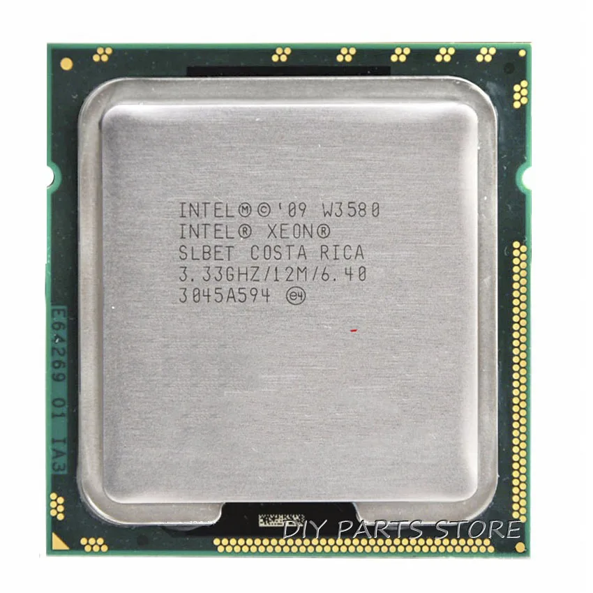 Фото Четырехъядерный процессор INTEL XONE W3580 3 33 МГц LeveL2 8 Мб 4 ядра турбочастота 3600