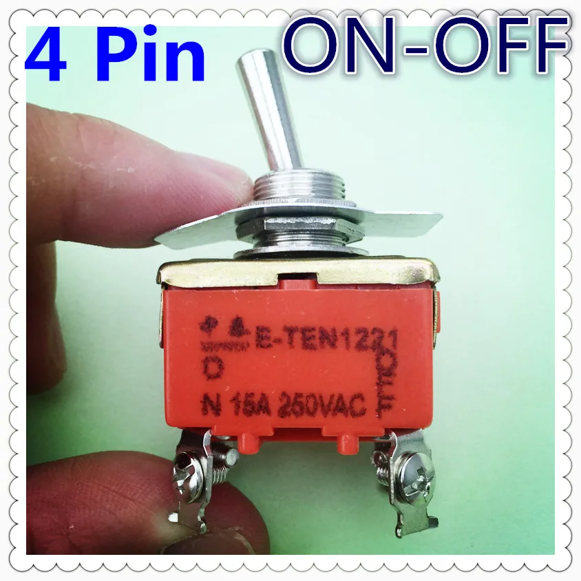 1pcs G108 E-TEN1221 4-Pin SPST 4 Terminal ON-OFF 15A 250V Toggle Switch High Quality Sell At A Loss Belarus Ukraine USA
1pcs G108 E-TEN1221 4-Pin SPST 4 Terminal ON-OFF 15A 250V Toggle Switch High Quality Sell At A Loss Belarus Ukraine USA