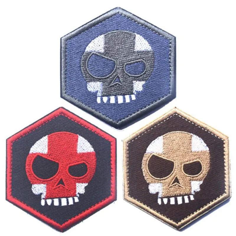 Embroidered Badge Tamean T-Skull Hexagonal Badge Red Cross Skull Hexagonal Hand Slot Military Uniform Bandage Military Attachmen
Embroidered Badge Tamean T-Skull Hexagonal Badge Red Cross Skull Hexagonal Hand Slot Military Uniform Bandage Military Attachmen