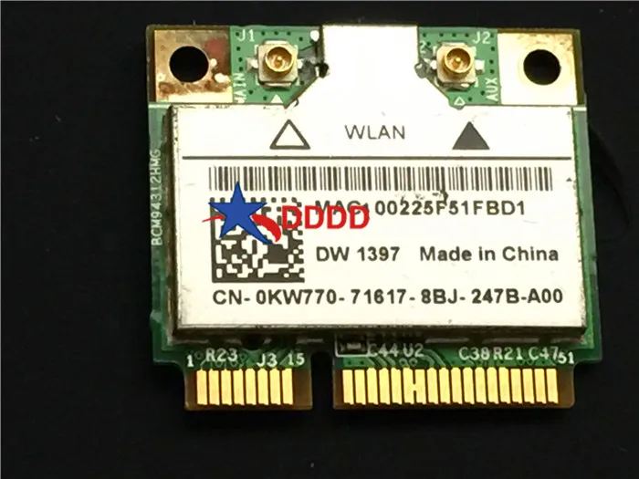 Original FOR Dell Inspiron 1440 Broadcom Mini PCI Wifi Card DW1397 0KW770 KW770 fully tested
Original FOR Dell Inspiron 1440 Broadcom Mini PCI Wifi Card DW1397 0KW770 KW770 fully tested