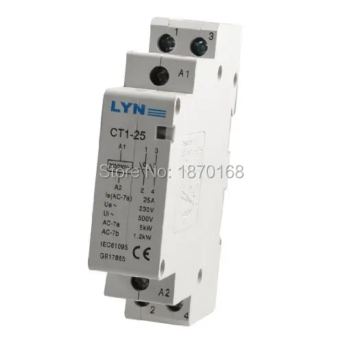CT1-25 25A AC 230V 25A amps 2 Полировка 2 P бытовой модульный контактор переменного тока
CT1-25 25A AC 230V 25A amps 2 Полировка 2 P бытовой модульный контактор переменного тока