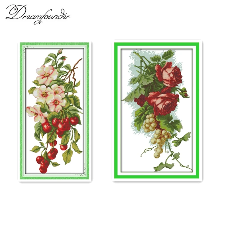 Grapes and roses Counted canvas DMC color 18CT 14CT Cross Stitch kit needlework Set DIY embroidery Flowers Garden Scenery plus
Grapes and roses Counted canvas DMC color 18CT 14CT Cross Stitch kit needlework Set DIY embroidery Flowers Garden Scenery plus