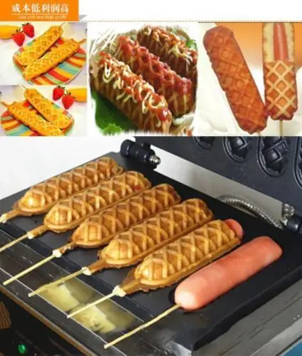FY-119 Electric Lolly Waffle Maker Hot Dog Crispy Machine 6pcs/time | Инструменты