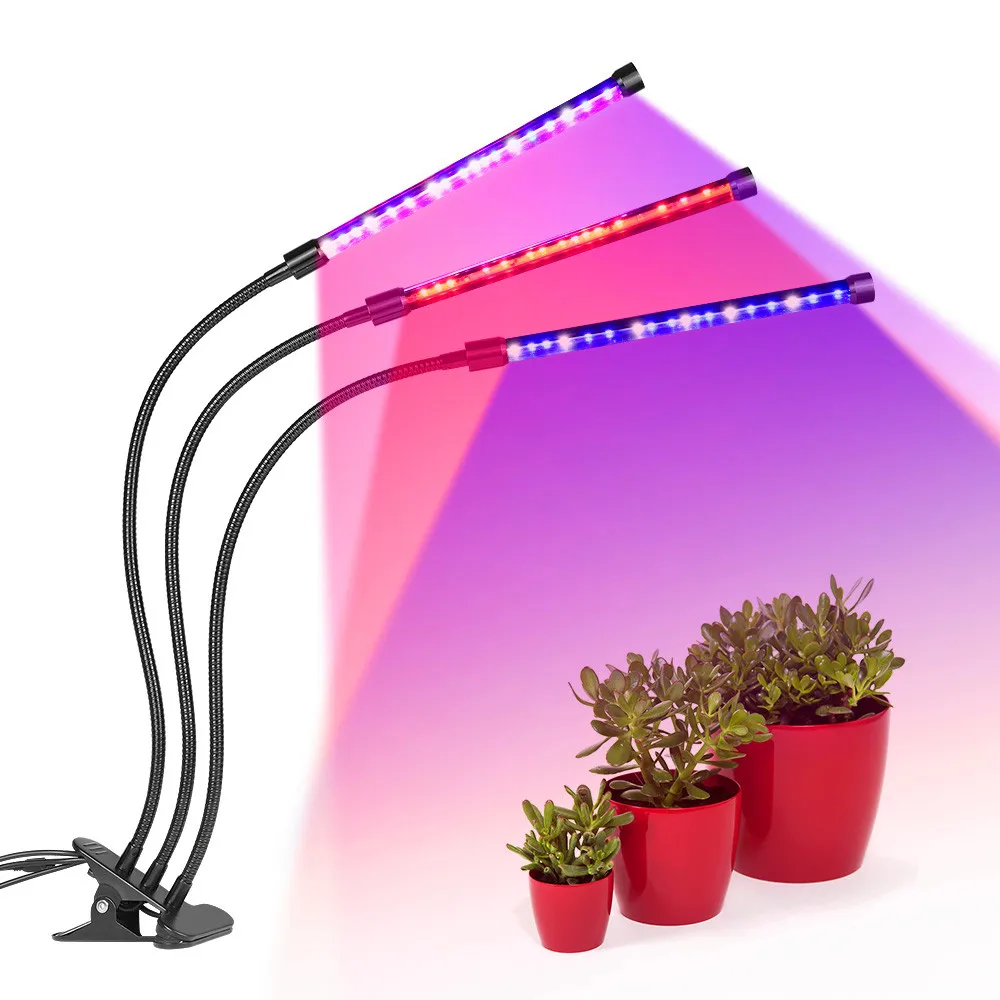 Полный спектр LED Grow Light гибкий держатель Клип Настольная лампа 360 градусов