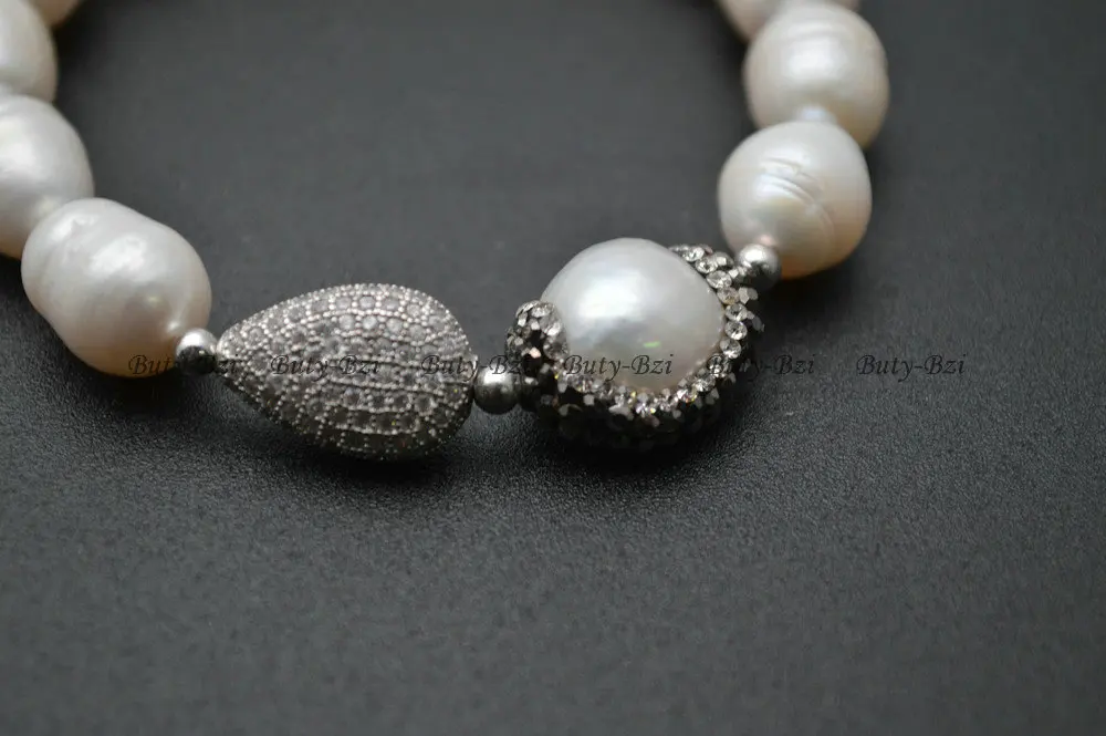 Natural Fresh Water Pearl Paved CZ Metal Drop Beads Charm Stretch Bracelets Gift Fashion Jewelry
Natural Fresh Water Pearl Paved CZ Metal Drop Beads Charm Stretch Bracelets Gift Fashion Jewelry