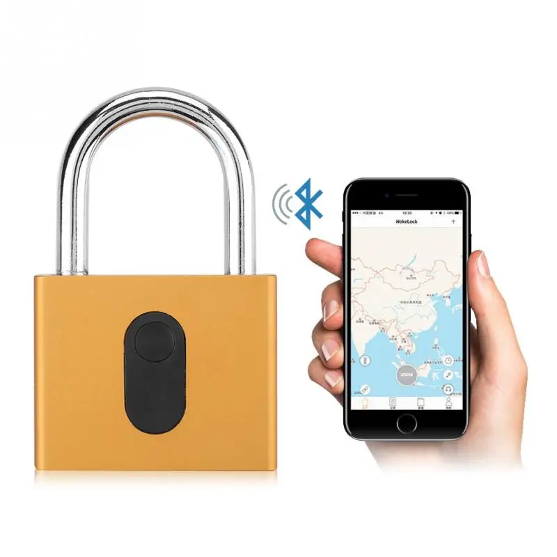 Keyless Anti-theft Smart Lock Wireless Waterproof Padlock Mobile Phone Bluetooth APP Control
Keyless Anti-theft Smart Lock Wireless Waterproof Padlock Mobile Phone Bluetooth APP Control