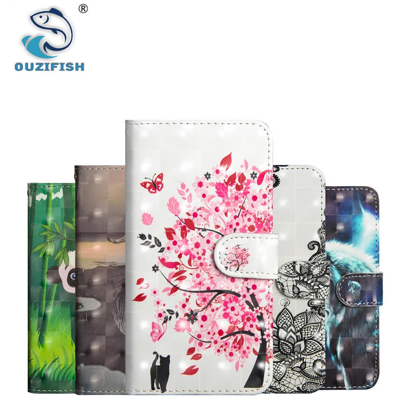 OUZIFISH для Alcatel U5 3G 4G Pixi 4 5 0 A3 idol Shine Lite 3X 3V 3C 1X Защитный чехол кошелек со слотом