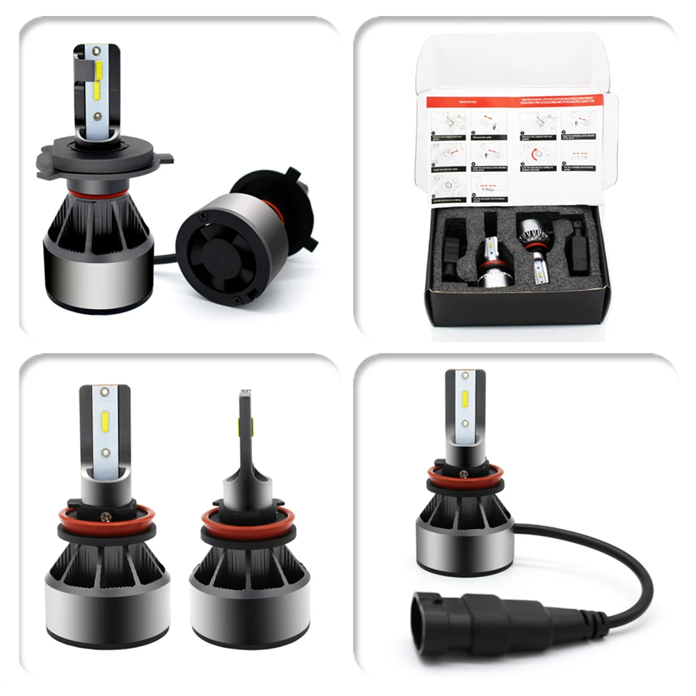 WLJH 2x High Power 60W 6000LM H7 Led H11 H4 Led Headlight Hi Low Beam Car Headlight Bulb CSP Chip Auto Headlamp Fog Lamp 12V 24V
WLJH 2x High Power 60W 6000LM H7 Led H11 H4 Led Headlight Hi Low Beam Car Headlight Bulb CSP Chip Auto Headlamp Fog Lamp 12V 24V