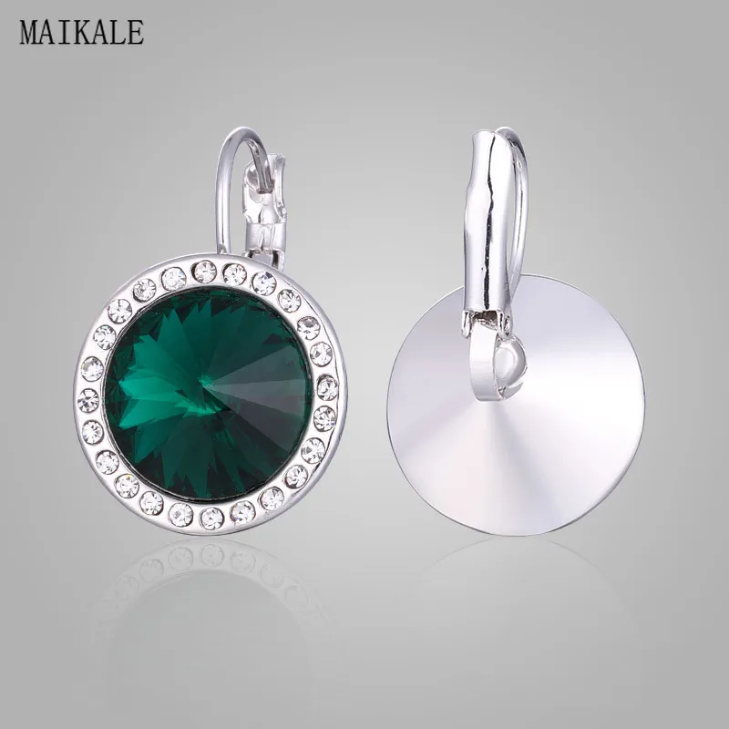 MAIKALE Classic Round Austria Crystal Stud Earrings Paved Zirconia Gold Colorful Korean Earrings for Women Jewelry Gifts
MAIKALE Classic Round Austria Crystal Stud Earrings Paved Zirconia Gold Colorful Korean Earrings for Women Jewelry Gifts