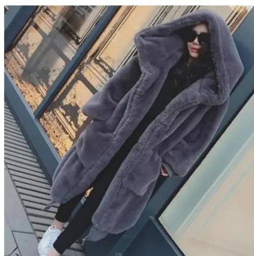 S/Xl Womens Winter Faux Rabbit Fur Jackets Hooded Casual Winderbreaker Female Man-Made Fur Long Outwear Fake Fur Clothes K586
S/Xl Womens Winter Faux Rabbit Fur Jackets Hooded Casual Winderbreaker Female Man-Made Fur Long Outwear Fake Fur Clothes K586