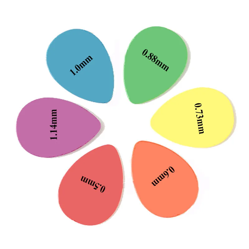 Free Shipping Variety Thickness & Colors Delrin Electric Guitar Picks Teardrop Size No Printing Guitar Plectrum Accessory500pcs
Free Shipping Variety Thickness & Colors Delrin Electric Guitar Picks Teardrop Size No Printing Guitar Plectrum Accessory500pcs