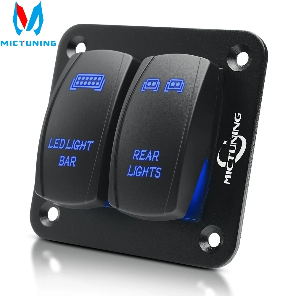 Панель переключателя MICTUNING 2 Gang Rocker 5 Pin, переключатель вкл/выкл, панель управления со светодиодный светильник кой 12/24 в для лодок, автомобилей...
Панель переключателя MICTUNING 2 Gang Rocker 5 Pin, переключатель вкл/выкл, панель управления со светодиодный светильник кой 12/24 в для лодок, автомобилей...