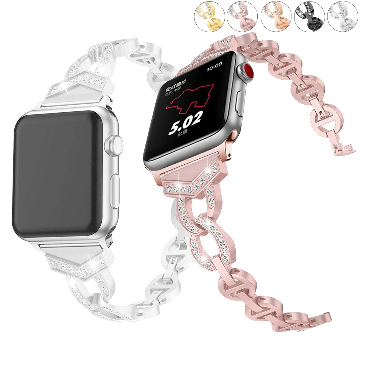 Ремешок Essidi из нержавеющей стали для Apple Watch 1 2 3 4 5, браслет-петля для женщин и девушек, металлический браслет с блестками для Iwatch 1 2 3 4 5
Ремешок Essidi из нержавеющей стали для Apple Watch 1 2 3 4 5, браслет-петля для женщин и девушек, металлический браслет с блестками для Iwatch 1 2 3 4 5