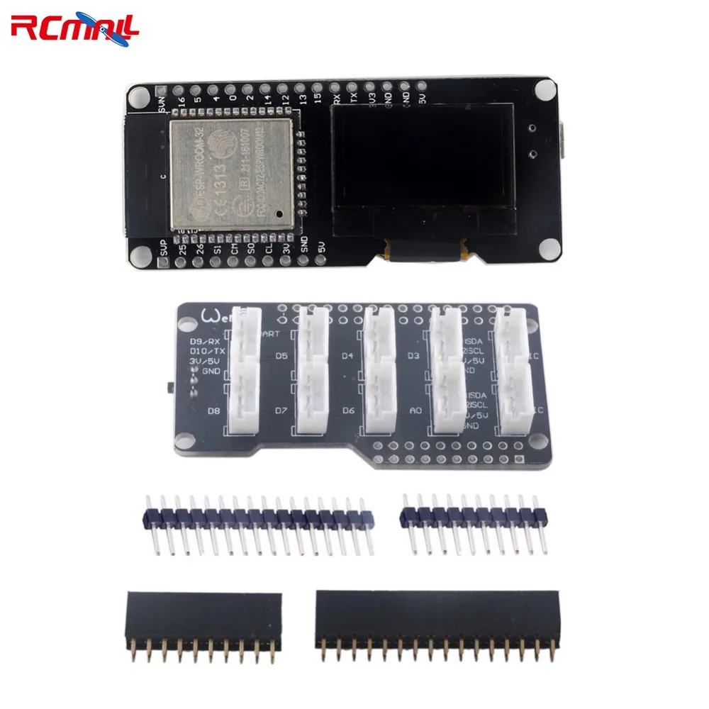 RCmall ESP8266 ESP Wroom 32 Wifi Bluetooth модуль 1 3 "OLED ЖК дисплей с базовой платой для Arduino IOT Φ