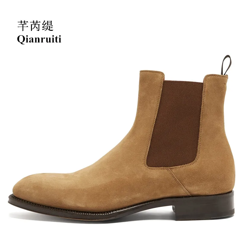 Qianruiti Suede Men Shoes Chelsea Ankle Boots Fashion Show Elastic Band Low-heeled Boot for Outdoot Footwear EU39-EU46
Qianruiti Suede Men Shoes Chelsea Ankle Boots Fashion Show Elastic Band Low-heeled Boot for Outdoot Footwear EU39-EU46