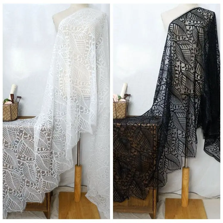 Wide 78cm high-grade glass yarn leaves single-sided eyelash lace fabric skirt dress wedding dress accessories
Wide 78cm high-grade glass yarn leaves single-sided eyelash lace fabric skirt dress wedding dress accessories