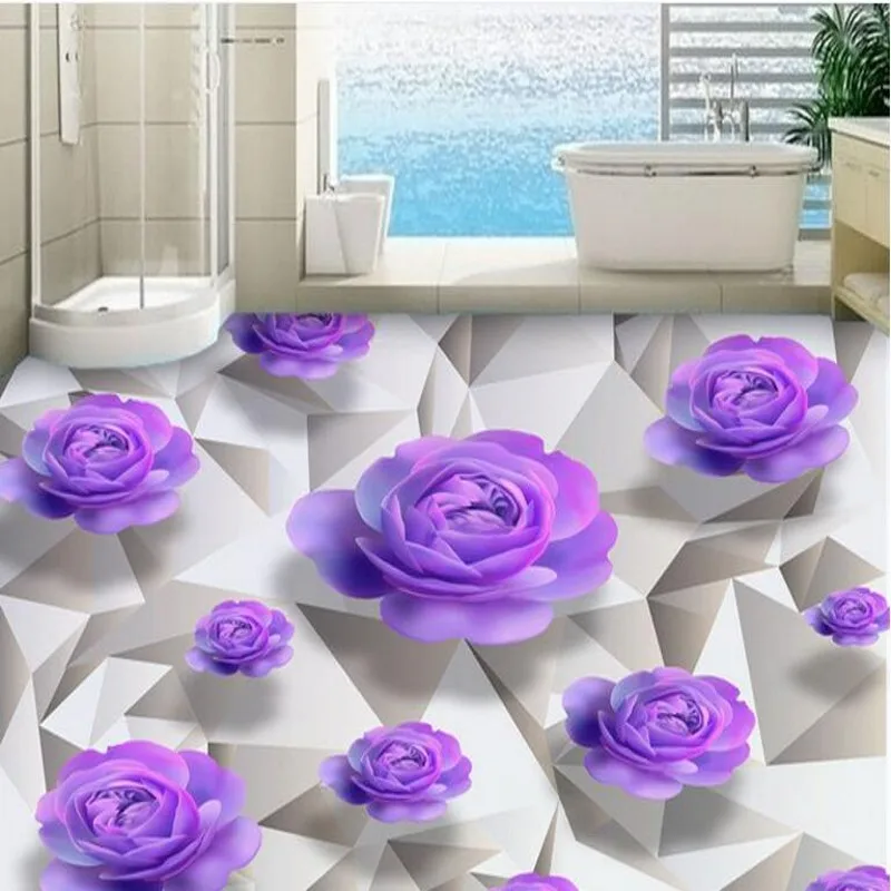 beibehang Large Custom Wallpaper Purple Rose Romantic Beauty Bathroom Bedroom 3D Floor Decorative Painting
beibehang Large Custom Wallpaper Purple Rose Romantic Beauty Bathroom Bedroom 3D Floor Decorative Painting