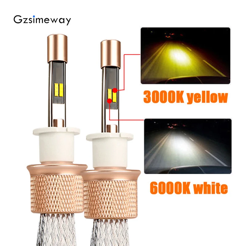 2PCS Dual color H11 led headlight Fog lights H1 h7 H4 LED Lamps H3 9005 HB3 H8 50W 6500LM Auto light bulbs 12V 3000k 4300K 6000K
2PCS Dual color H11 led headlight Fog lights H1 h7 H4 LED Lamps H3 9005 HB3 H8 50W 6500LM Auto light bulbs 12V 3000k 4300K 6000K