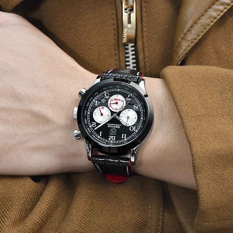 BENYAR Top Brand Luxury Men Sports Chronograph Watches Mens Leather Quartz Military Wrist Watch Male Clock Relogio Masculino
BENYAR Top Brand Luxury Men Sports Chronograph Watches Mens Leather Quartz Military Wrist Watch Male Clock Relogio Masculino