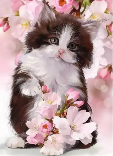 5D Diamond Painting Cross Stitch Cute Cat Full Diamond Embroidery Cats Flower Rhinestones Diamond Mosaic Stickers Home Decor
5D Diamond Painting Cross Stitch Cute Cat Full Diamond Embroidery Cats Flower Rhinestones Diamond Mosaic Stickers Home Decor