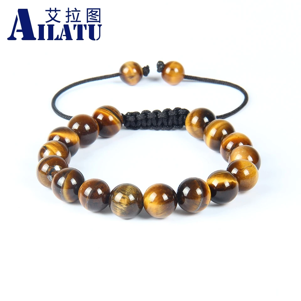 Ailatu Men's Fashion Natural Tiger Eye Beads Matte Onyx Stone Woven Bracelet Healing Balance Prayer Jewelry
Ailatu Men's Fashion Natural Tiger Eye Beads Matte Onyx Stone Woven Bracelet Healing Balance Prayer Jewelry