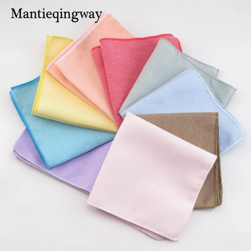 Mantieqingway одноцветное Цвет Платки для Для мужчин женщин свадебные Бизнес Карманный
