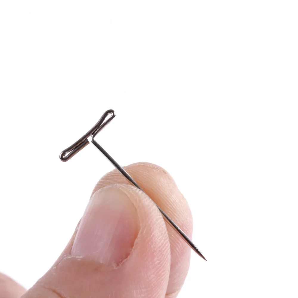 100 шт. T PINS (25 мм) для парик на поролоновая насадка Стиль булавки иглы натуральных