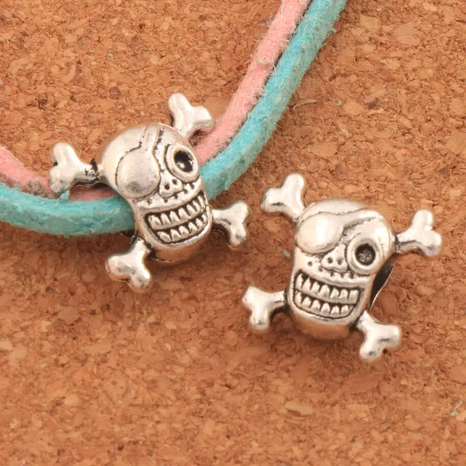 Pirate Eyed Skull Metal Big Hole Beads 14.5x12 mm 22PCS zinc alloy Fit European Charm Bracelet L1266
Pirate Eyed Skull Metal Big Hole Beads 14.5x12 mm 22PCS zinc alloy Fit European Charm Bracelet L1266