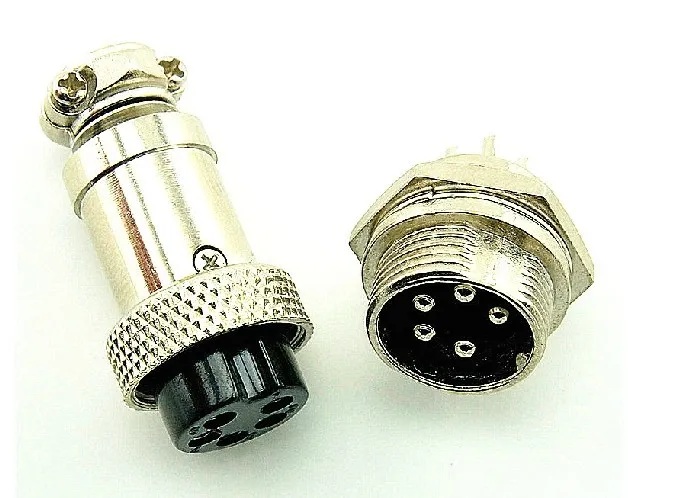 

(5PCS / 5 pairs) 5PIN Interface, 16mm GX16-5 core plug, cable connector plug + socket