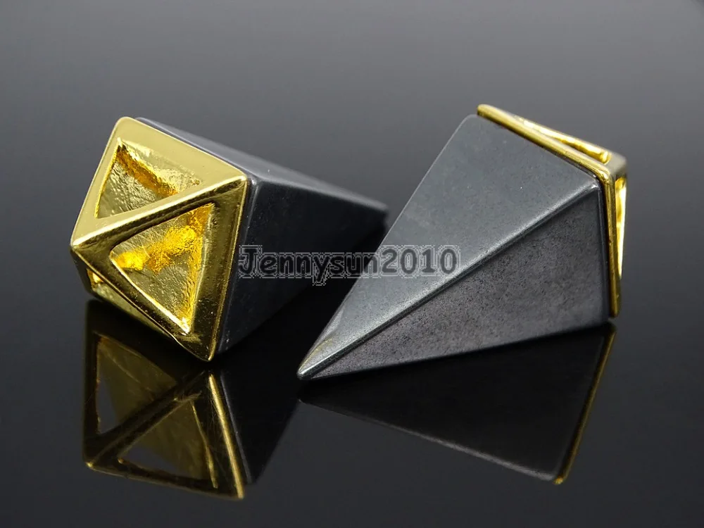 Natural Hematite Gems Stones Pyramid Pointed Healing Reiki Chakra Gold Pendant Beads Necklace Earrings Jewelry 5Pcs/Pack
Natural Hematite Gems Stones Pyramid Pointed Healing Reiki Chakra Gold Pendant Beads Necklace Earrings Jewelry 5Pcs/Pack