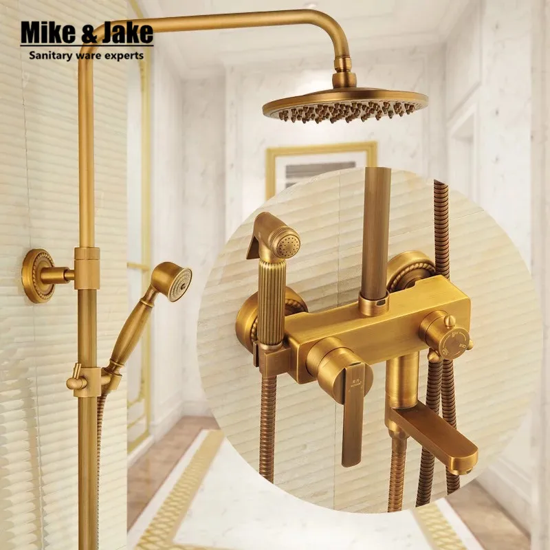 Bathroom brass antique shower set with high preasure bidet shower antique shower set Antique Shower Bathtub hot cold Faucet Sets
Bathroom brass antique shower set with high preasure bidet shower antique shower set Antique Shower Bathtub hot cold Faucet Sets