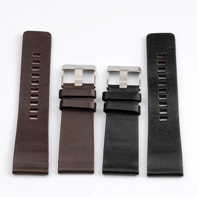 

High Quality Genuine Calf Hide Leather Watchbands For Diesel Watch Strap Men's Wrist Watch Bands 26MM 27MM 28MM 30MM 32MM 34MM