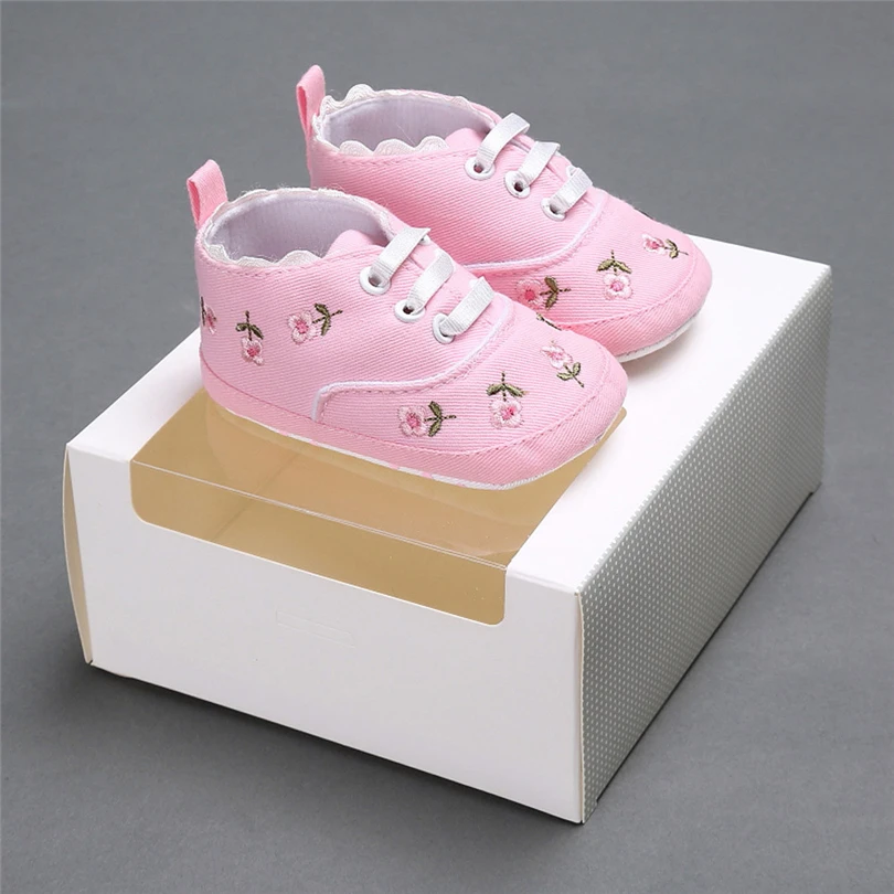 Infant Baby Girls Embroidery Floral Crib Shoes Soft Sole Newborn Anti-slip Little Kids Canvas Sneakers Princess Shoes A20
Infant Baby Girls Embroidery Floral Crib Shoes Soft Sole Newborn Anti-slip Little Kids Canvas Sneakers Princess Shoes A20