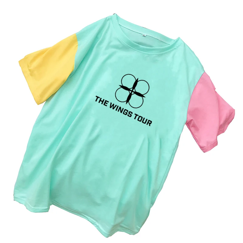 TEH WINGS TOUR Kpop T Shirt Short Sleeve Casual Letter Printed Women Korean Spell Color Tee Shirt Femme Streetwear Harajuku Tops
TEH WINGS TOUR Kpop T Shirt Short Sleeve Casual Letter Printed Women Korean Spell Color Tee Shirt Femme Streetwear Harajuku Tops