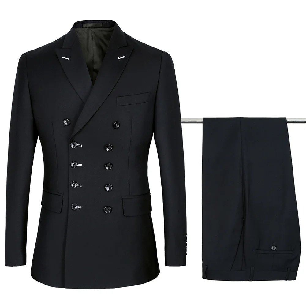 Men's suit men's solid color double-breasted fashion gentleman suit two-piece (jacket + pants) men's business casual suit
Men's suit men's solid color double-breasted fashion gentleman suit two-piece (jacket + pants) men's business casual suit