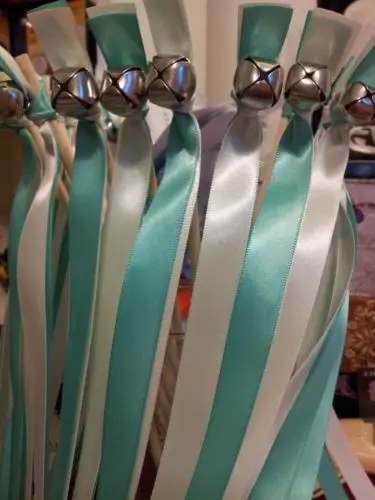 Mint green and champagne Twirling Streamers wedding favor Ribbon stickers / WANDS WITH BELLS Wedding Ribbon Bell Wands
Mint green and champagne Twirling Streamers wedding favor Ribbon stickers / WANDS WITH BELLS Wedding Ribbon Bell Wands